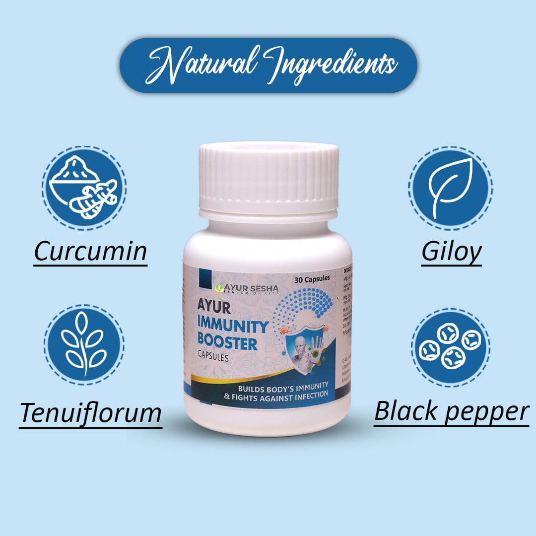 Natural Ingredients of Ayur Immunity Booster Capsules for Strength and Vitality