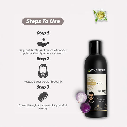 Beard Oil - Natural Herbal Formula for Thicker, Healthier Beard Growth