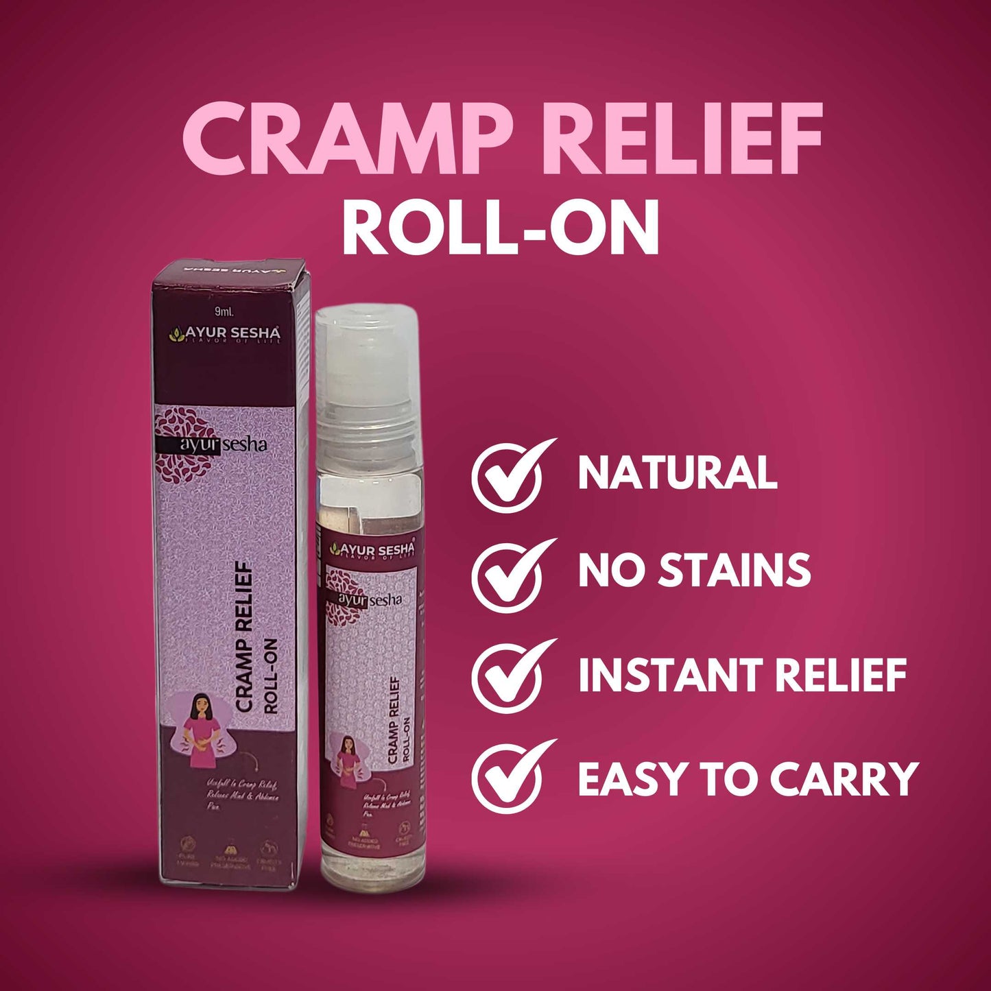 Ayusesha Cramp Relief Roll-On for Females